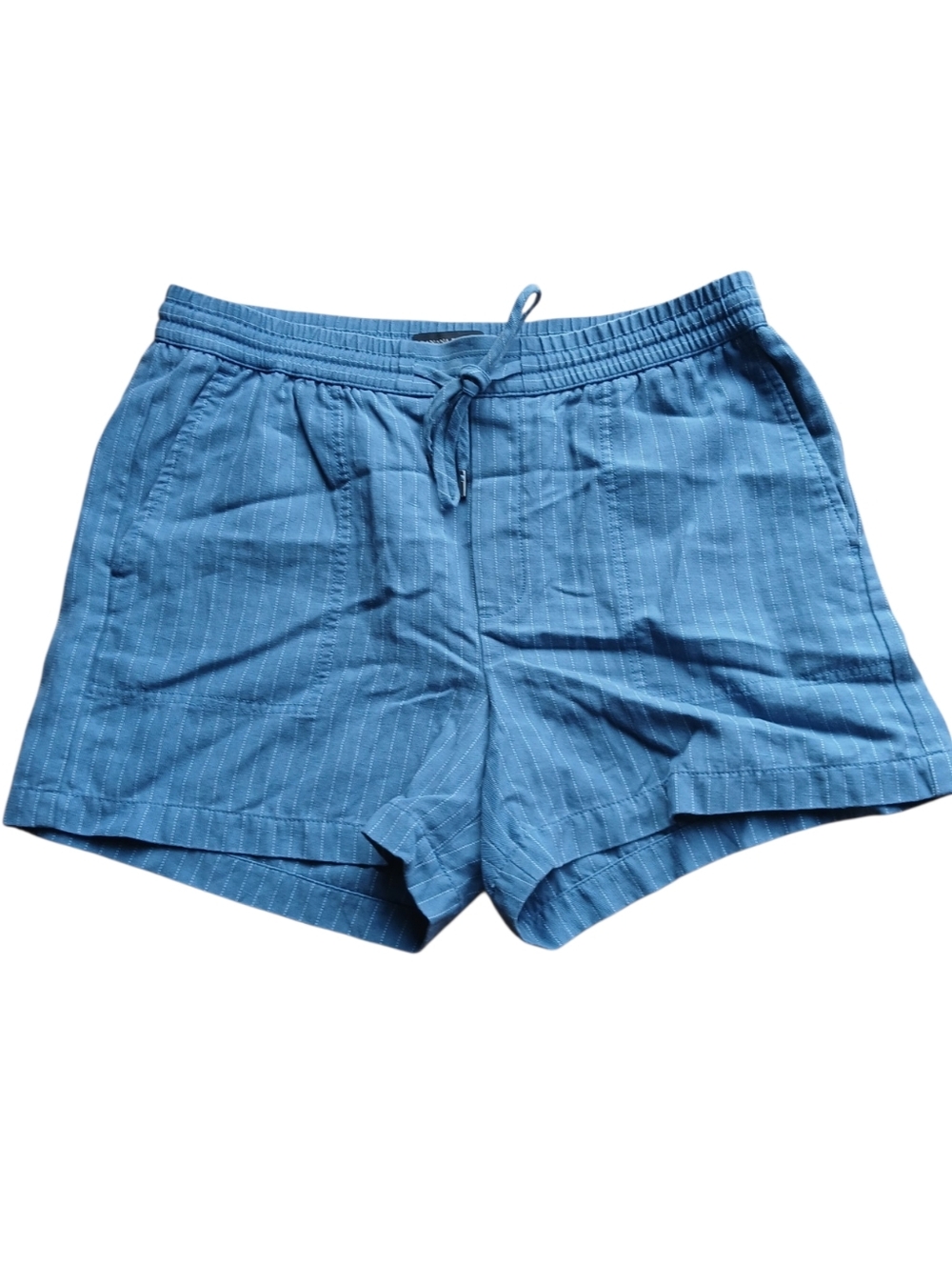 Banana Republic Size Medium Blue Pinstripe Drawstring Athletic Shorts